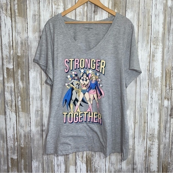 Lane Bryant Classic Stronger Together Grey Tee - Picture 2 of 5